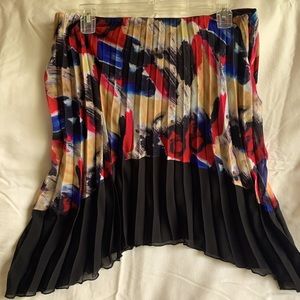 Multi Colored Pleated Skirt